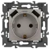 Розетка ЭРА Elegance 14-4109-16 2P+E 16A-250В, штор. с 2xUSB 5В-3А, титан