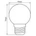 Лампа светодиодная, (1W) 230V E27 6400K G45, LB-37
