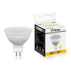 Лампа светодиодная, (5W) 230V G5.3 2700K MR16, LB-24