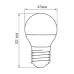Лампа светодиодная, (5W) 230V E27 2700K G45, LB-38