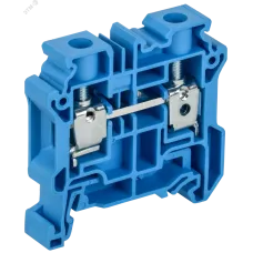 ARMAFIX Колодка клеммная CY10BU винтовая 10мм2 проходная синяя Ex IEK