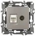 Розетка ЭРА Серия 12 12-3110-16 комбинированная RJ45+TV, титан Розетка ЭРА Серия 12 12-3110-16 комбинированная RJ45+TV, титан