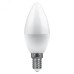 Лампа светодиодная, (7W) 230V E14 2700K C37, LB-97