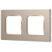 Рамка для розеток и выключателей ЭРА Серия 12 12-5202-04 на 2 поста, Классик, шампань