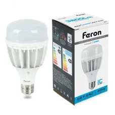 Лампа светодиодная, (40W) 230V E27 6400K T100, LB-65