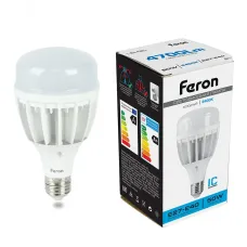 Лампа светодиодная, (50W) 230V E40 6400K T100, LB-65