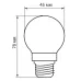 Лампа светодиодная, (5W) 230V E27 2700K, LB-61