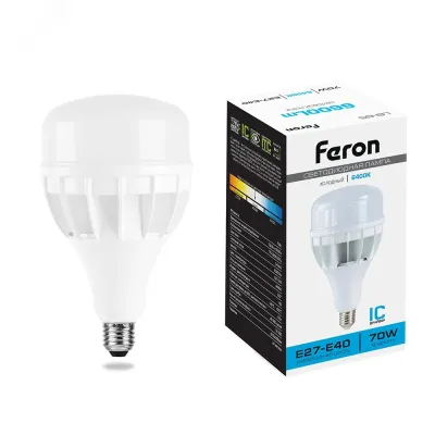 Лампа светодиодная, (70W) 230V E40 6400K T140, LB-65