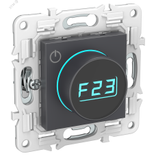 SKANDY Термостат электронный с индикацией SK-T01G графит IEK