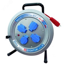 Удлинитель силовой на металлической катушке АРКТИК КГ 3*1,5, 3,5 кВт, IP-44, с заземлением, 50 метров DOMTOK