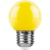 Лампа светодиодная, (1W) 230V E27 желтый G45, LB-37