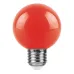 Лампа светодиодная, (3W) 230V E27 красный G60, LB-371
