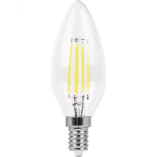 Лампа светодиодная, (9W) 230V E14 4000K прозрачная, LB-73