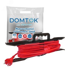 Удлинитель-шнур на рамке АРКТИК Морозостойкий КГ 2*1,5, IP-44, 3,5кВт, без заземления, 30 метров DOMTOK