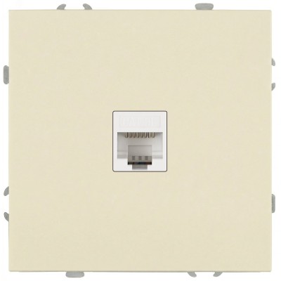Розетка скрытого монтажа в рамку информационная RJ45 IP20 слоновая кость 15-3107-02 Galaxy