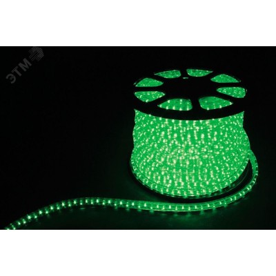Дюралайт (световая нить) со светодиодами, 3W 50м 230V 72LED/м 11х18мм, зеленый, LED-F3W с 2 заглушками, 2 сетевыми шнурами, 2 коннекторами в комплекте
