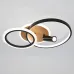 Светильник потолочный светодиодный ЭРА Модерн Rondo CLL-1-85-RC BK с ДУ 85W 3000-6500К черный/дерево