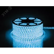 Лента светодиодная, 60SMD(2835)/m 4.4W/m 230V IP65 100m, синий, LS704 с 2 сетевыми шнурами, 2 заглушками, 2 коннекторами,10 крепежами в комплекте