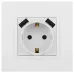 Розетка ЭРА Elegance 14-4109-01М 2P+E 16A-250В, штор. с 2xUSB 5В-3А, белый матовый