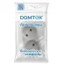 Разветвитель 2 гнезда плоский, без заземления 250В 2200Вт белый DOMTOK