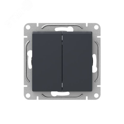 Механизм выключателя. двухклавишный. перекрёстный. графит Эпика EKF