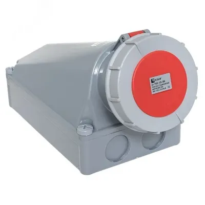 Розетка стационарная наружная 1442 3Р+РЕ 125А 380В IP67 EKF PROxima