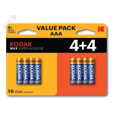 Батарейки Kodak LR03 4+4BL MAX SUPER Alkaline AAA (48/192/24192)