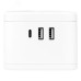 Удлинитель Куб 2 гнезда 2USB 2,4А+Type C + Ночник 1,3 метра 1мм2