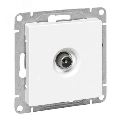 Эпика Механизм розетки TV проходная белый EKF