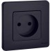 Розетка 1-местная без заземления без защитных шторок 16А антрацит INSPIRIA