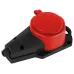 Колодка ЭРА KX-1e-RED-IP44 каучуковая с заземлением 1 розетка 16A IP44 красная