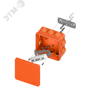 Коробка огнестойкая E45 100х100х50мм с клеммниками 7 полюсов 0,5-6мм2 IP55 HF EKF