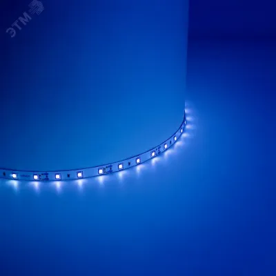 Лента светодиодная, 60SMD(2835)/m 4.8W/m 12V IP65 5m синий, LS604