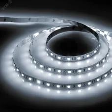 Лента светодиодная, 60SMD(5050)/m 14.4W/m 12V 3m 6500К c драйвером, LS606 с адаптером с вилкой в комплекте