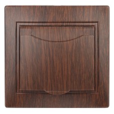 1-203-10 Intro Розетка 2P+E Schuko с крышкой, 16А-250В, IP20, СУ, Plano, венге (10/100/1500)