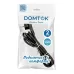 Шнур с вилкой, ПВС, 3*1.5, с заземлением, 16А, 2 метра, черный, DOMTOK