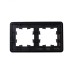 BRITE Рамка 2 поста РУ-2-1-Бр металл черный RE IEK