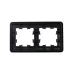 BRITE Рамка 2 поста РУ-2-1-Бр металл черный RE IEK