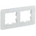 BRITE Рамка 2 поста РУ-2-2-Бр стекло белый RE IEK