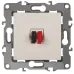 Розетка ЭРА Серия 12 12-3111-02 аудио, IP20, цвет слоновая кость