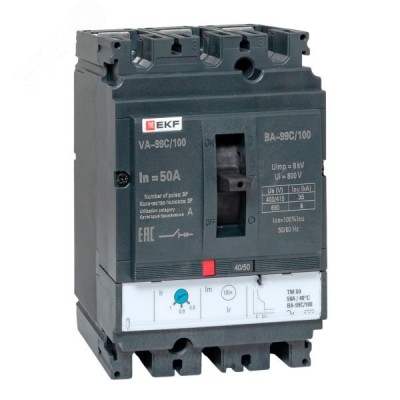 Автоматический выключатель ВА-99C 100/50А 3P 36кА EKF