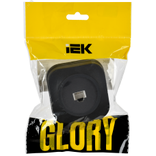 GLORY Розетка для открытой установки телефонная RJ11 РТ20-ХЧм черный матовый IEK