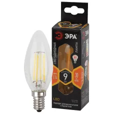 Лампочка светодиодная ЭРА F-LED B35-9w-827-E14 Е14 / Е14 9Вт филамент свеча теплый белый свет