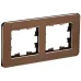 BRITE Рамка 2 поста РУ-2-1-Бр металл коричневый RE AL IEK BRITE Рамка 2 поста РУ-2-1-Бр металл коричневый RE AL IEK