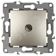 12-3101-04 ЭРА Розетка TV одиночная, IP20, Эра12, шампань (10/100/3200)