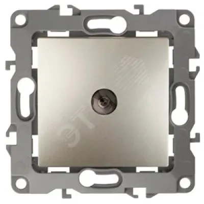12-3101-04 ЭРА Розетка TV одиночная, IP20, Эра12, шампань (10/100/3200)