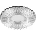 Светильник потолочный встраиваемый со светодиодной подсветкой 15LEDx2835 SMD 4000K, MR16 50W G5.3, белый, хром, CD900 с драйвером в комплекте