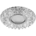 Светильник потолочный встраиваемый со светодиодной подсветкой 15LEDx2835 SMD 4000K, MR16 50W G5.3, прозрачный, хром, CD914 с драйвером в комплекте