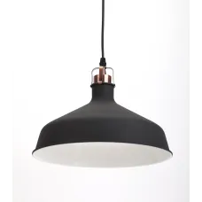 Светильник подвесной (подвес) ЭРА PL2 BK/RC металл, E27, max 60W, высота плафона 200мм, подвеса 780мм, черный/медь