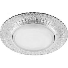 Светильник встраиваемый со светодиодной подсветкой 20LEDx2835 SMD 4000K, 15W GX53, без лампы, прозрачный, хром, CD4022 с драйвером в комплекте